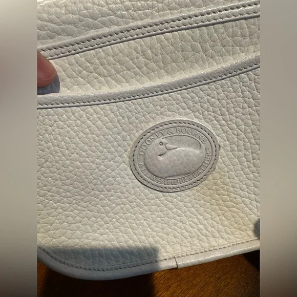Vintage Dooney & Bourke Palomino White Leather Crossbody Bag – Rare Find - Picture 13 of 16